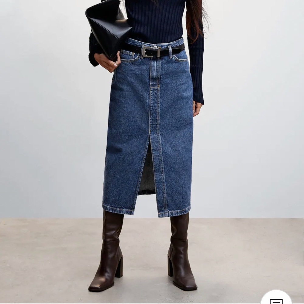 Midi Denim Skirt